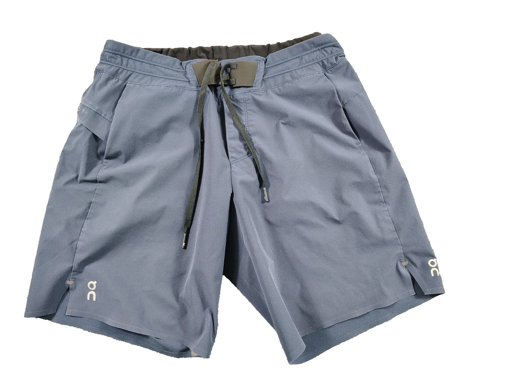 On Running Performance Hybrid Shorts Men's Small Blue Lined Stretch Lightweight